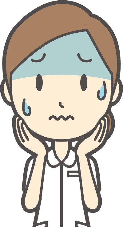 青ざめる看護師